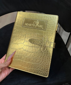 Hearts Pure Gold Faith binder with Gold Diamond pen